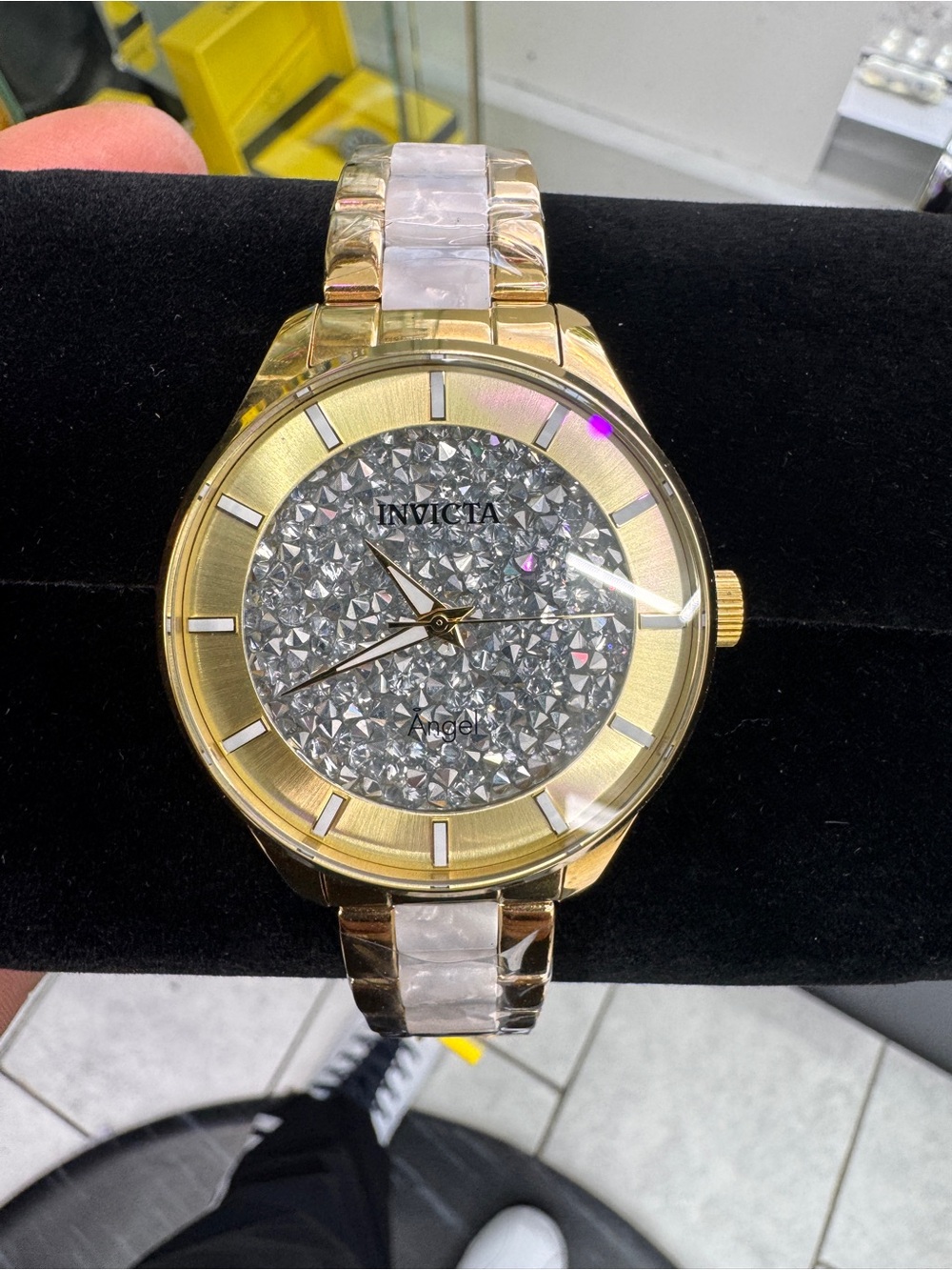 Invicta Women's Gold and Silver Crystal Dial Bracelet Watch